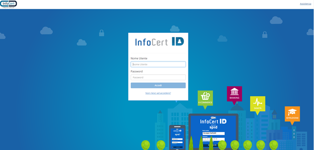 InfoCert ID pagina di login